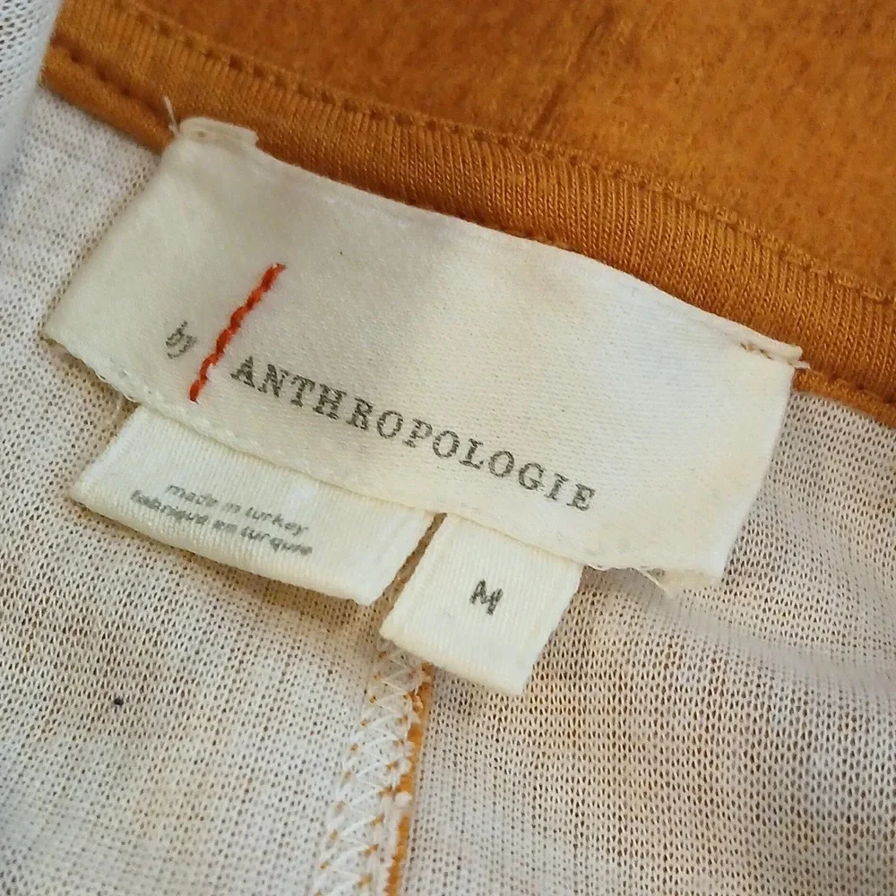 Anthropologie Mock Neck Tunic Pullover Pumpkin Orange size Medium - Picture 8 of 13